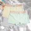 Women Underpants Fit Solid Color Elastic Waistband Cotton Mid Waist Good Breathability Lady Boxers Female Daily