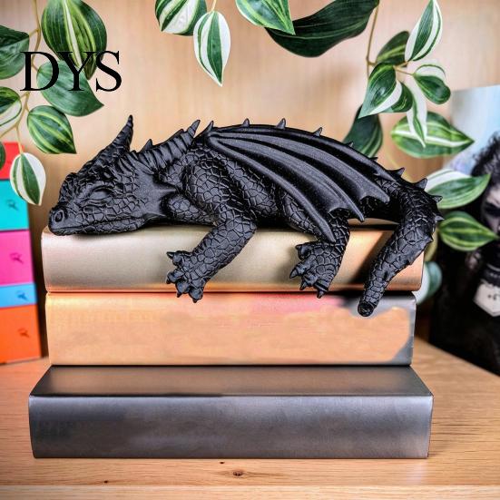 Мифический Дракон Украшение Спящий Декор для Книжной Полки, Фигурка для Уголка Чтения, Готическое Фэнтези Декор для Чтения, Подставка для Книг на Полку/Стол для Влюбленных