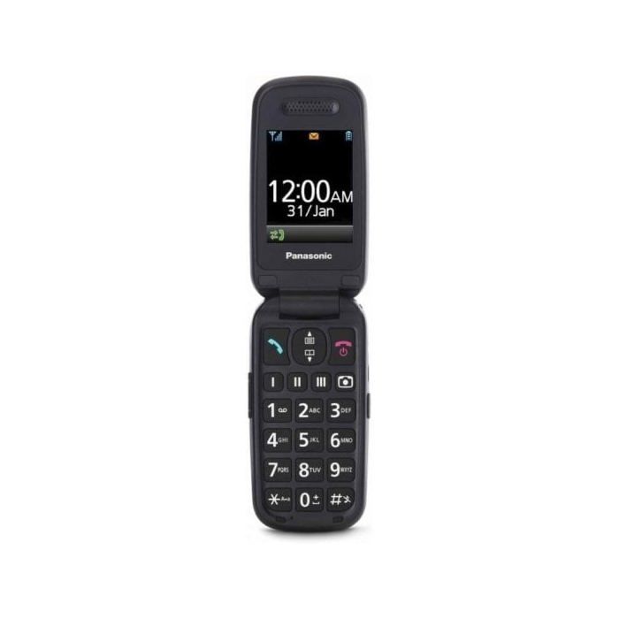 Panasonic KX-TU446 Téléphone portable à clapet pour séniors anti-chocs rouge