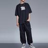 Li Ning X Star Wars Collaboration напечатанный круглый вырез свитер короткий рукав футболка мужские топы черный AHSR407-4