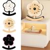 Non-slip Small Flower Pendulum Clock Ornament Tabletop Statue Clock Wood Desk Clock  Bedside