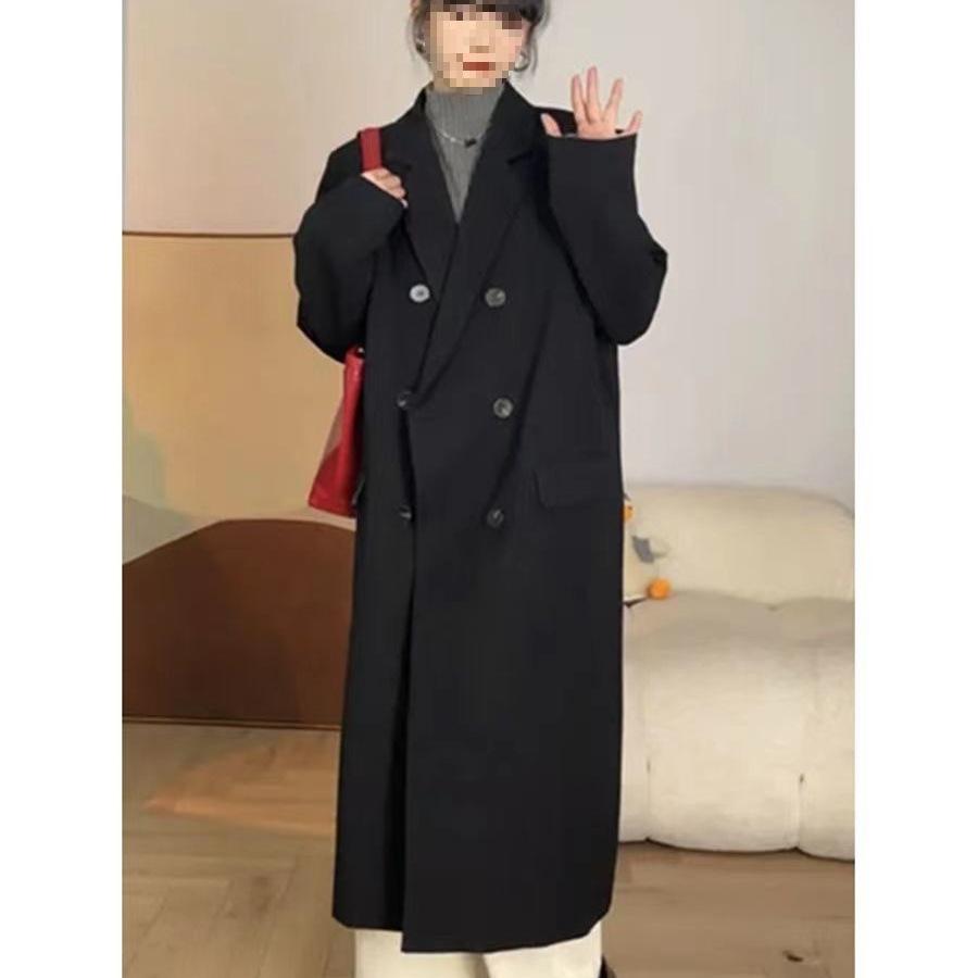 Early Autumn Long Grey Women's Trench Coat - Korean College Style
