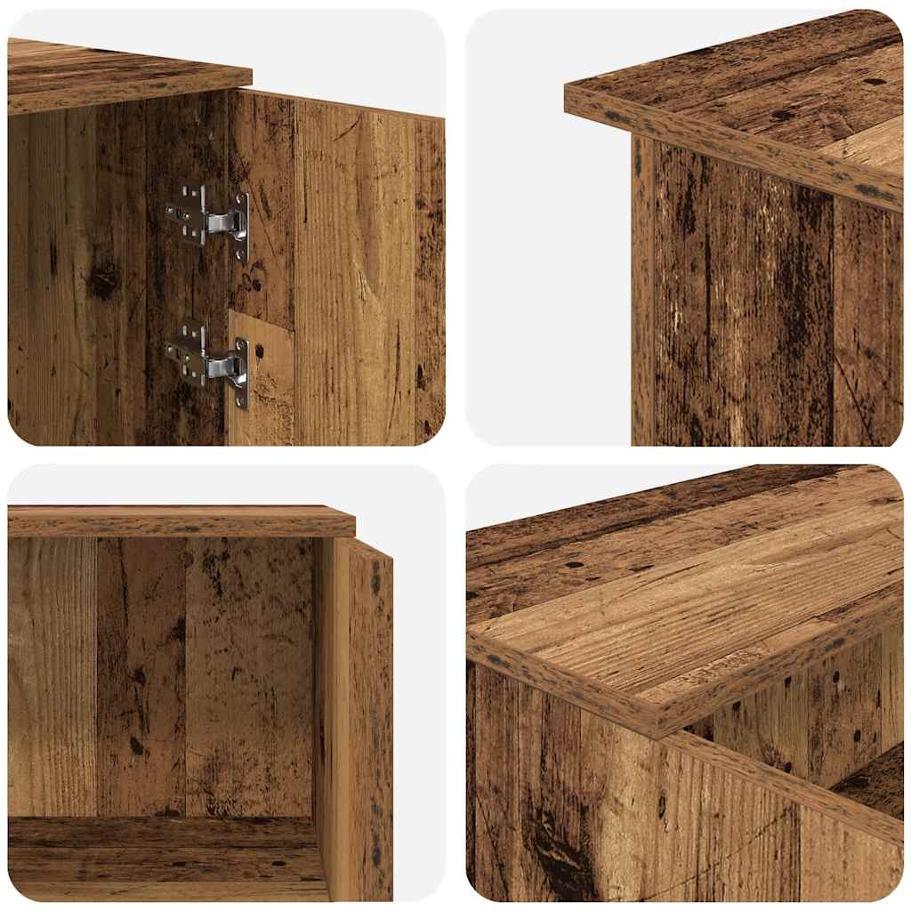 Reception Desk with Rustic Wood Look 155 x 50 x 103.5 cm Engineered Wood