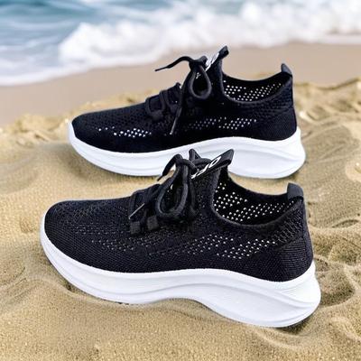 Летние сетчатые туфли, женские повседневные кроссовки с мягкой подошвой, нескользящие, дышащие