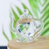 Clear Crystal Teapot Figurine Teapot shape Glass Teapot Teapot Sculpture  Ornament  Wedding Gift
