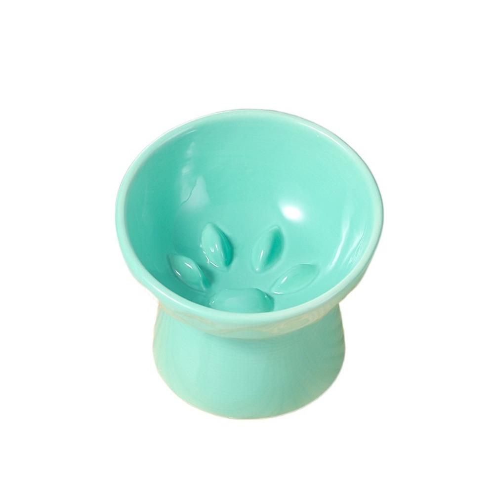 Multi-use Pet High Foot Bowl Slanted Mouth Dog Feeding Basin Cat Slow Food Bowl  Kitten Puppy