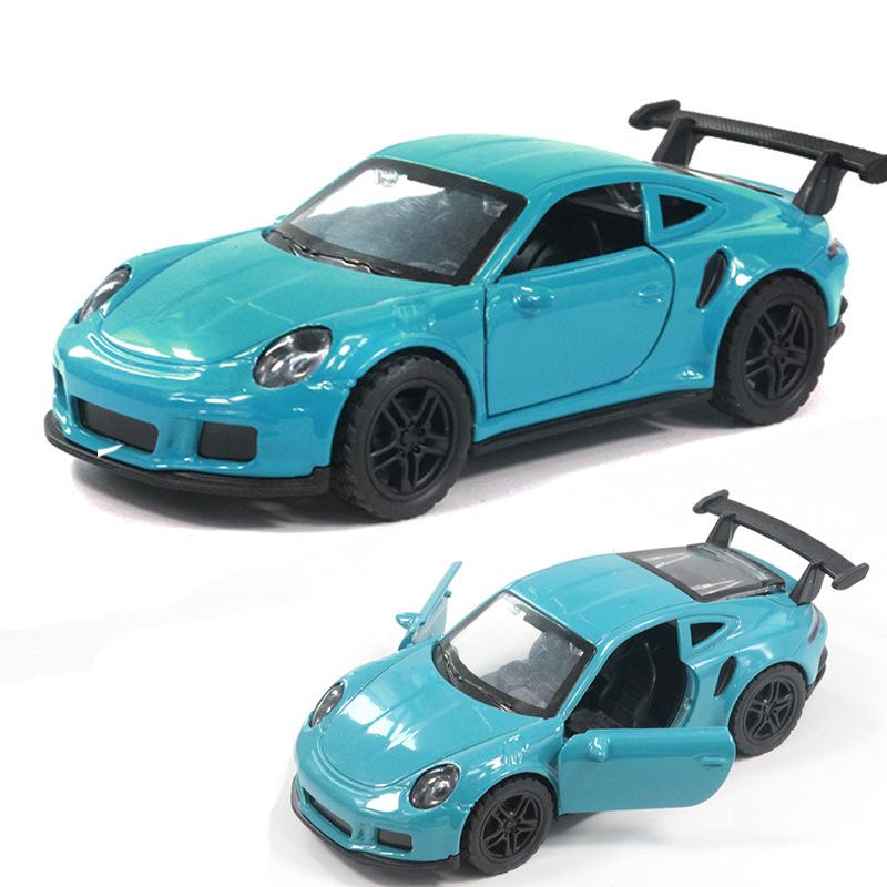 Bag 1:36 Alloy Sports Car Model with Sound and Light Pull Back Door Children's Toys Car Boy Women's Gifts Wholesale