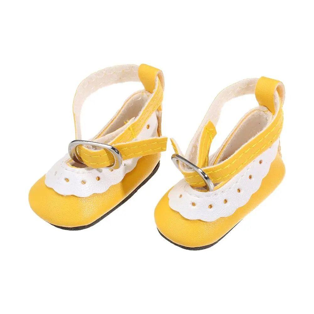 Кукольная обувь из искусственной кожи длиной 5 см. Мини-кеды в масштабе 1/6 длиной 5 см. Яркие кожаные туфли. Туфли для куклы BJD.