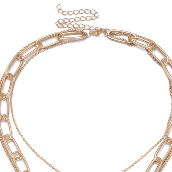 Женское ожерелье Толстая цепь Многослойный Чокер в форме замка Ювелирный набор Ожерелье Подарки для девушек