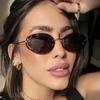 Vintage Oval Sunglasses Women Luxury Brand Designer Small Oval Sun Glasses Uv Retro Black Glasses Ladies Goggle Cute Sexy