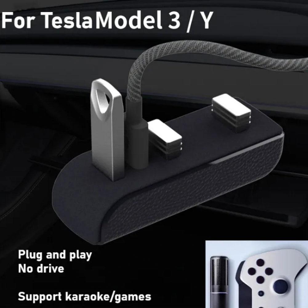 Car Docking Station For Tesla Y Renewal EditionUSB 3.0 High-speed Transmission Data Transfer Car Electronics