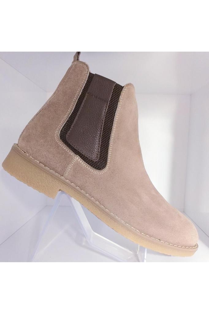 Men's Fashion Genuine Leather Flat Heeled Booties Bootie Genuine Suede Leather Thermo Sole Chelsea Boots Shoes