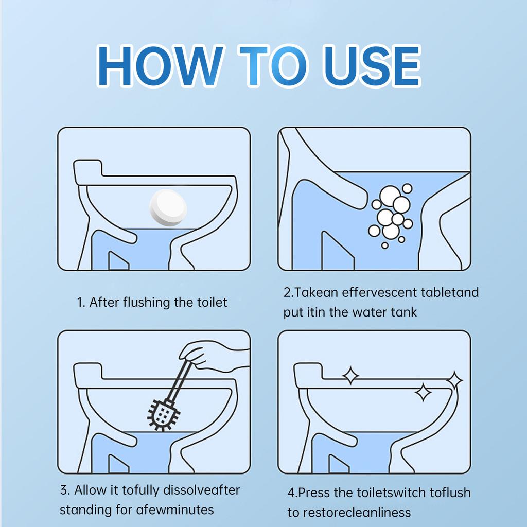 Automatic Toilet Cleaner 12pack Cleans Stubborn Dirt And Purifies The Odor Toilet Bowl Cleaning Tablets