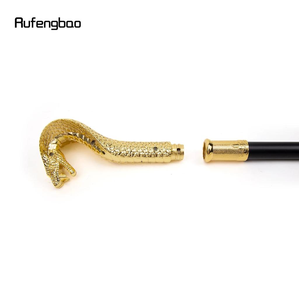 Golden Luxury Snake Handle Fashion Walking Stick for Party Decorative Walking Cane Elegant Crosier Knob Walking Stick 93cm