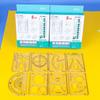 8PCS/Set Geometric Drawing Protractor Multi-function Mathematics Function Ruler  Students Gift