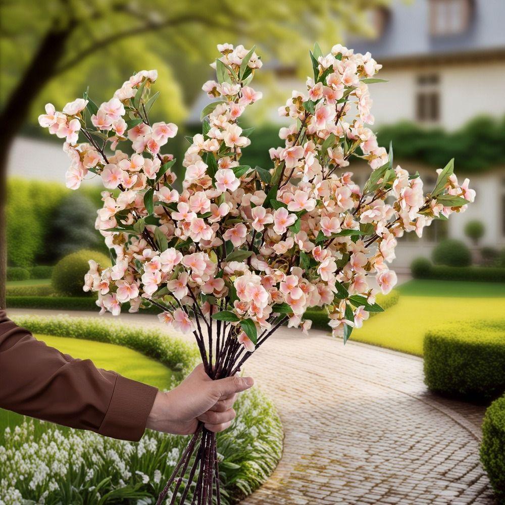 Элегантная имитация цветов яблони, реалистичные искусственные цветы, декор для дома и офиса