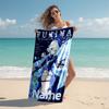 Personalized customized proof beach towel with Genshin Impact Furina pattern - soft, absorbent,quick-drying,perfect swimming,camping&bathing