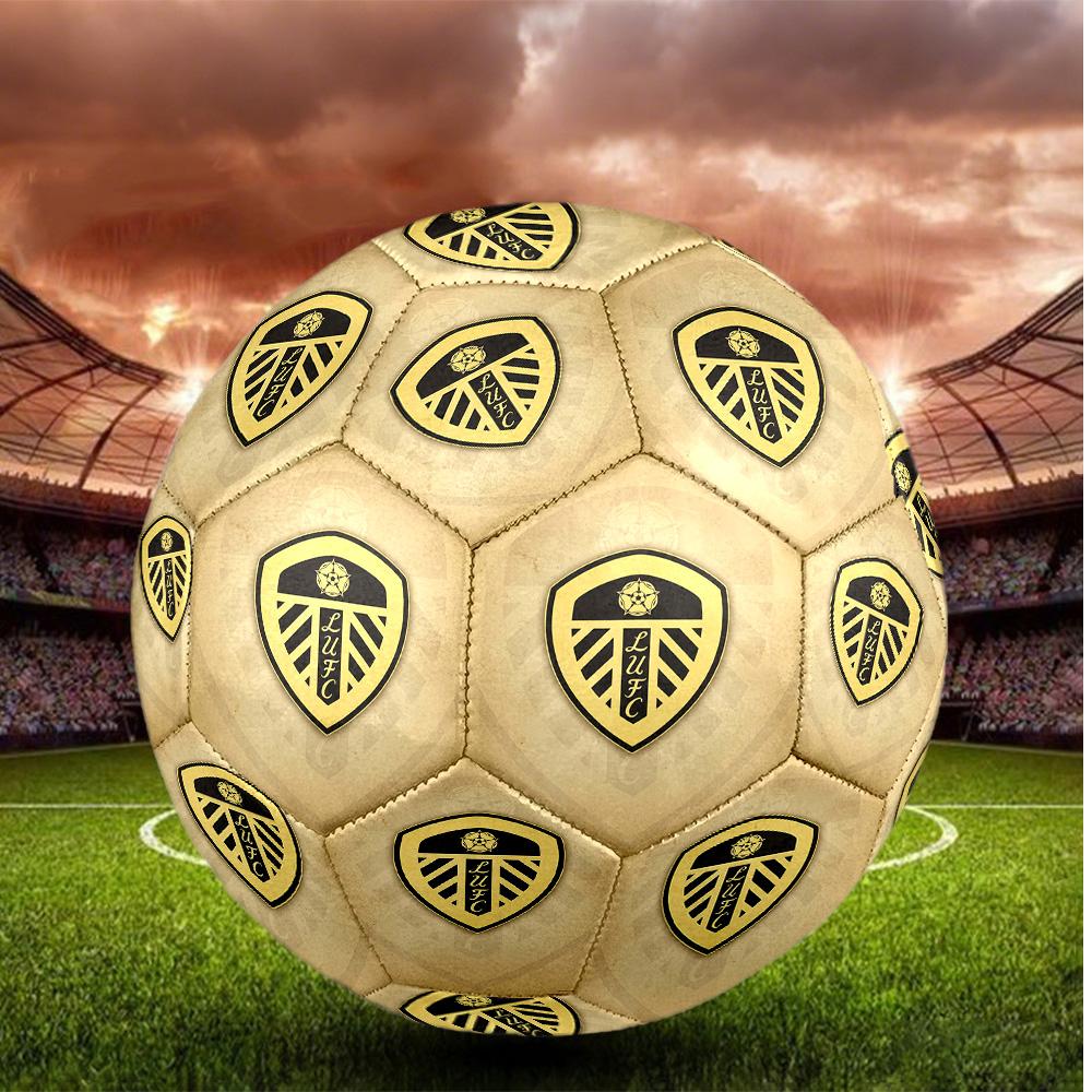 Leeds United Size 5 Football High Elastic Soccer Ball For Outdoor Competition Daily Training Play