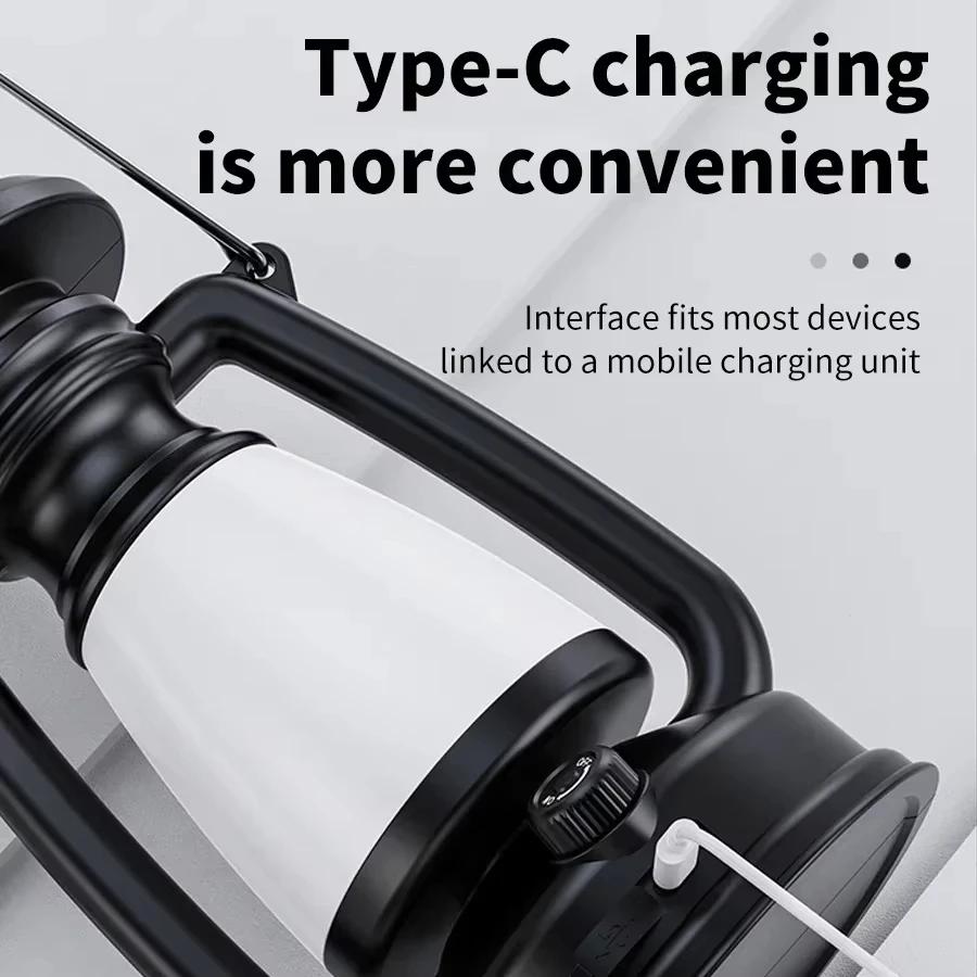 USB-перезаряжаемый кемпинговый фонарь, портативные кемпинговые фонари, подвесной фонарь для палатки, 3000-5000K, бесступенчатая регулировка яркости, водонепроницаемый фонарик для улицы