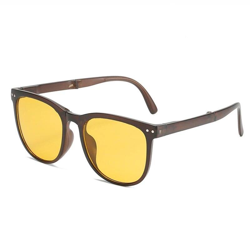 Folding Round Sunglasses Women Designer Vintage Small Sun Glasses Ladies Korean Style Shades Eyewear Be Easy To Carry