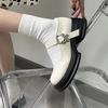 Туфли для женщин Высокое качество Весна и Осень Женские туфли-лодочки Мэри Джейн Пряжка на одном ремешке Круглый носок Туфли с неглубоким вырезом Женские