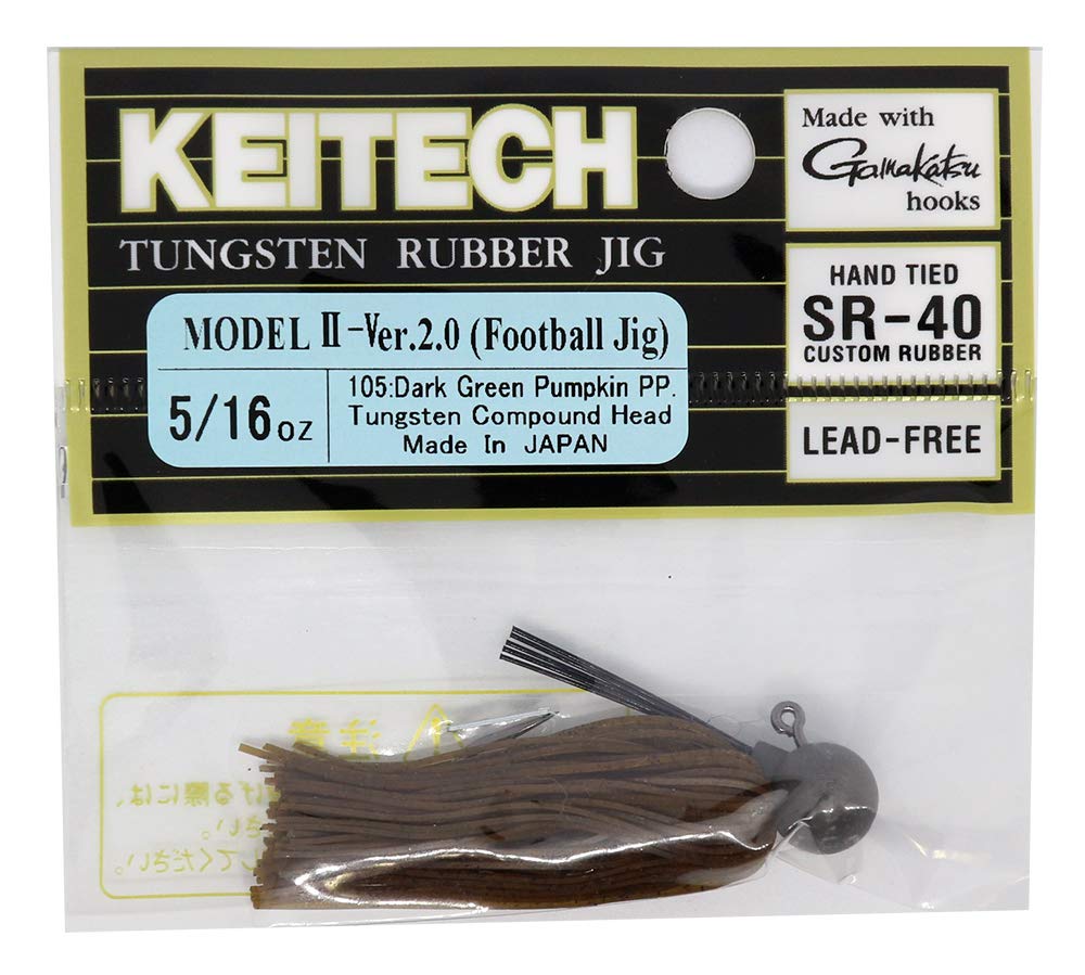 Keitech Tungsten Rubber Jig Model 2 Football Jig Ver.2.0 5/16oz