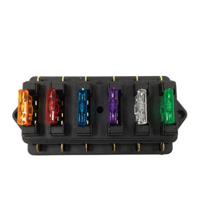 6 Way 12V/24V Circuit Standard ATO Blade Fuse Box DC Car Fuse Block Holder Fuses Fuse Holders1