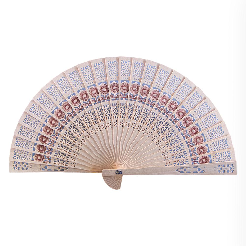 Personalized Carved Chinese Style Wooden Folding Fan Fan Sandalwood Decoration Home Hand Party Supplies Wedding G3O1