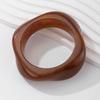 Vintage Punk Brown Coffee Thick Resin Acrylic Bangles Geometric Irregular Wide Cuff Bangle Bracelet For Women Men Jewelry