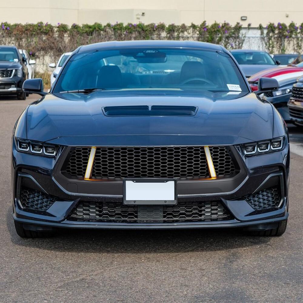 2024 Ford Mustang GT Grille with Daytime Running Lights - Car Modification Accessory