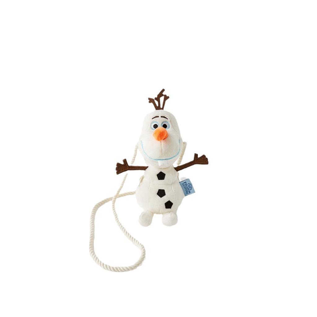 Cute Snowman Crystal Plush Kids Crossbody Bag Mini Shoulder Bag for Girls Gift Soft Plush with Crystal Decoration