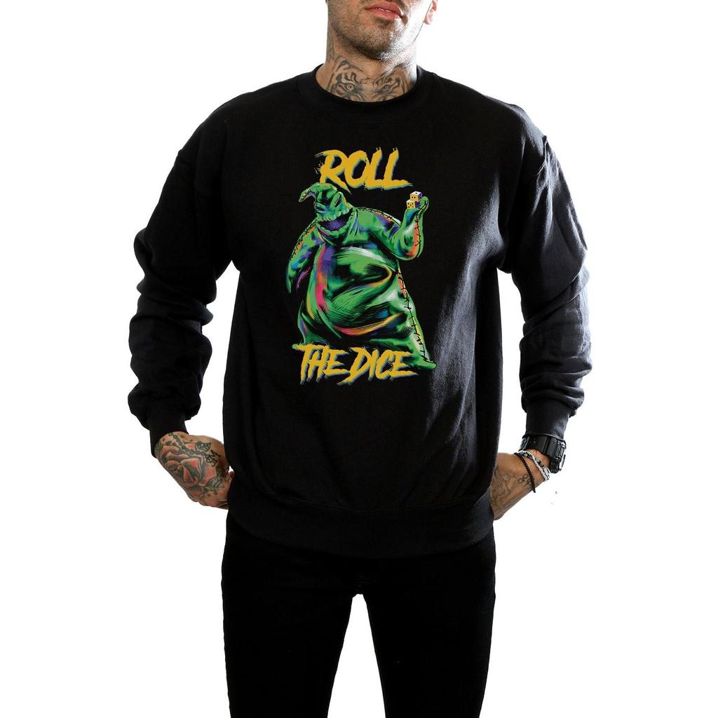 Disney Mens Nightmare Before Christmas Oogie Boogie Dice Sweatshirt