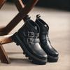 Модные мужские повседневные вечерние выпускные платья оригинальные кожаные ботинки дизайнерские туфли на платформе ковбойские ботильоны классные весенне-осенние короткие ботинки