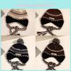 Knitted Chic Cozy Winter Hat For Women Featuring Colorful Pom Poms Warmth And