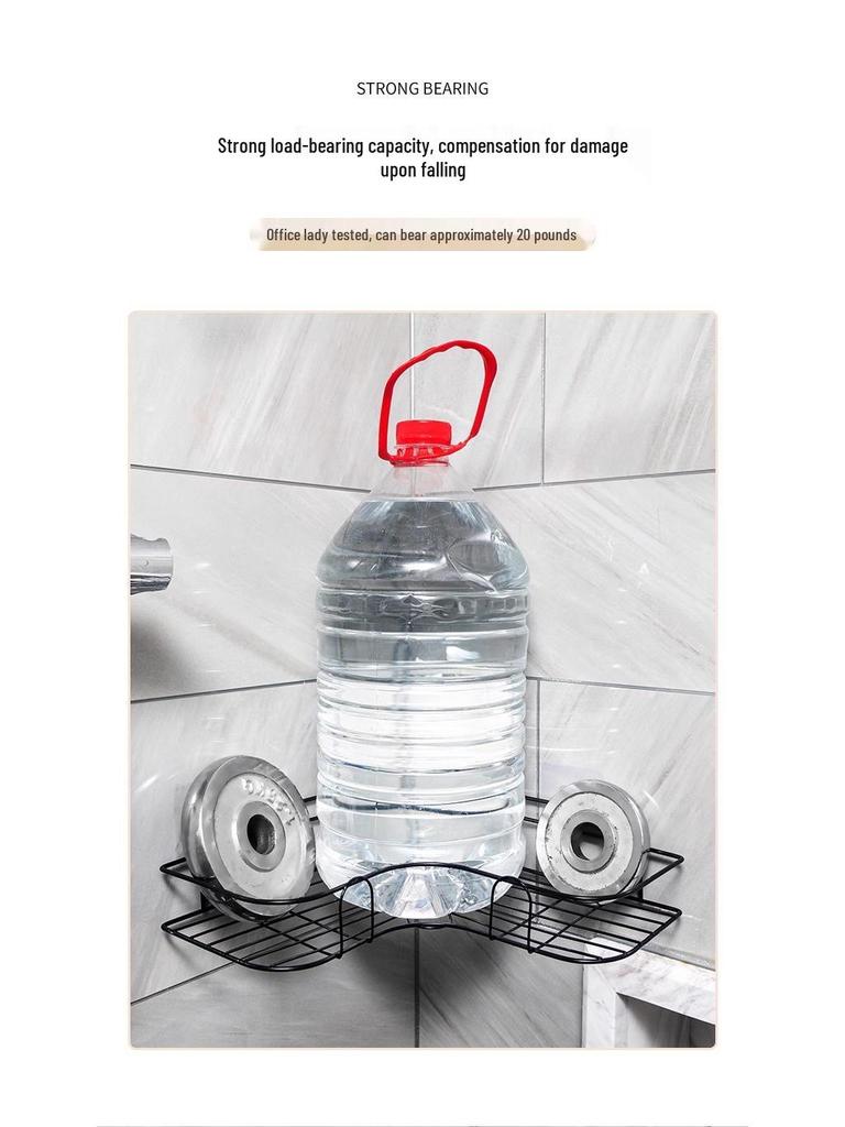 Угловая полка для хранения в ванной без сверления - Настенная стойка-органайзер для туалетных принадлежностей