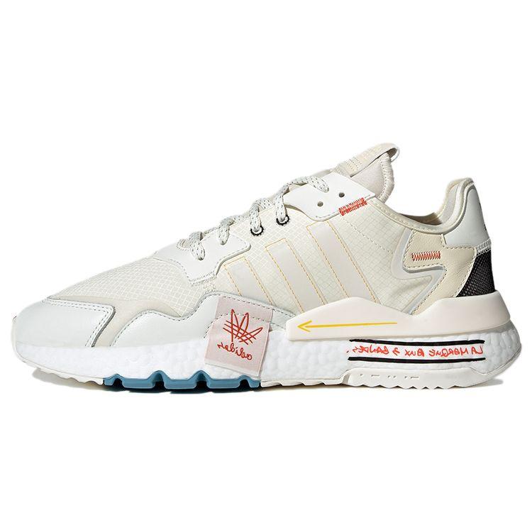 Adidas Originals Nite Jogger Fabric Sports Retro Breathable Lightweight Low-Top Lifestyle Casual Shoes Unisex Sneakers Beige GZ3045