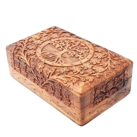 Handmade Wooden Jewellery Box for Women Jewel Organizer Tree Decor Gift Products