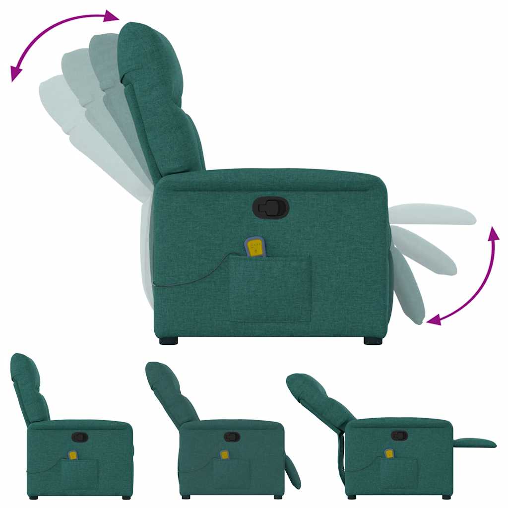 Massage Chair Dark Green Fabric