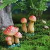 Cute Simulation Mushroom Resin Mushroom Ornaments Miniature Figurines Mushroom Statue Desk