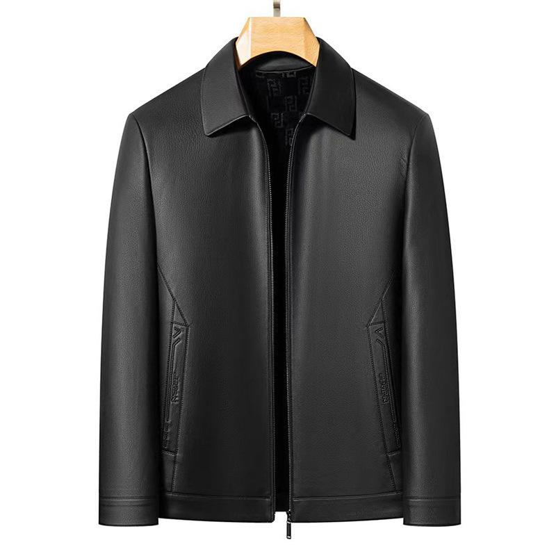 Куртка из натуральной кожи, осеннее и зимнее пальто, повседневная мужская овчина высокого класса плюс бархат, потертая кожа, трендовая одежда
