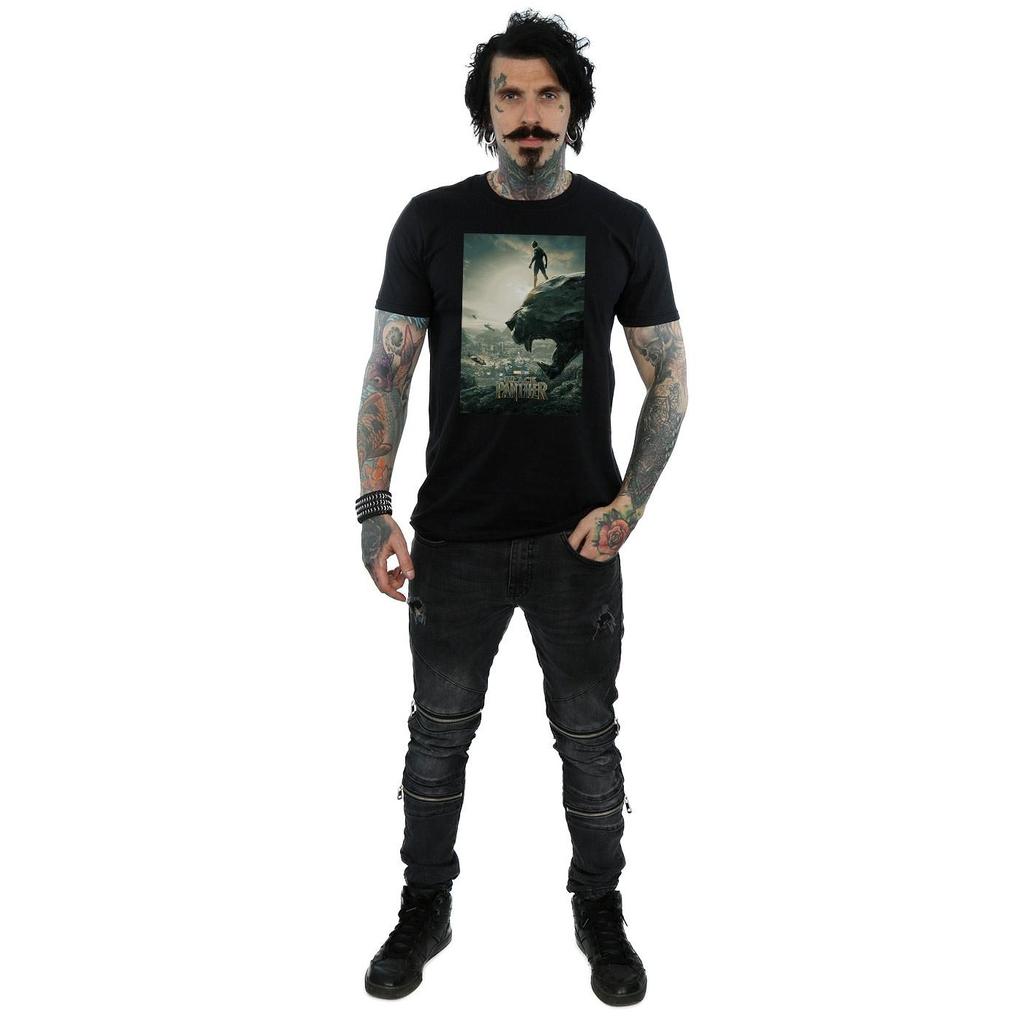 Marvel Mens Black Panther Poster T-Shirt