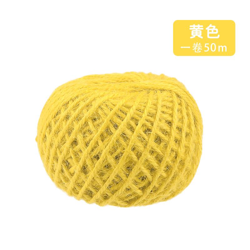 Цветная пеньковая веревка Сделай сам Ручная работа Декоративный Ретро стиль Зажим для фото Джутовая веревка 50 метров