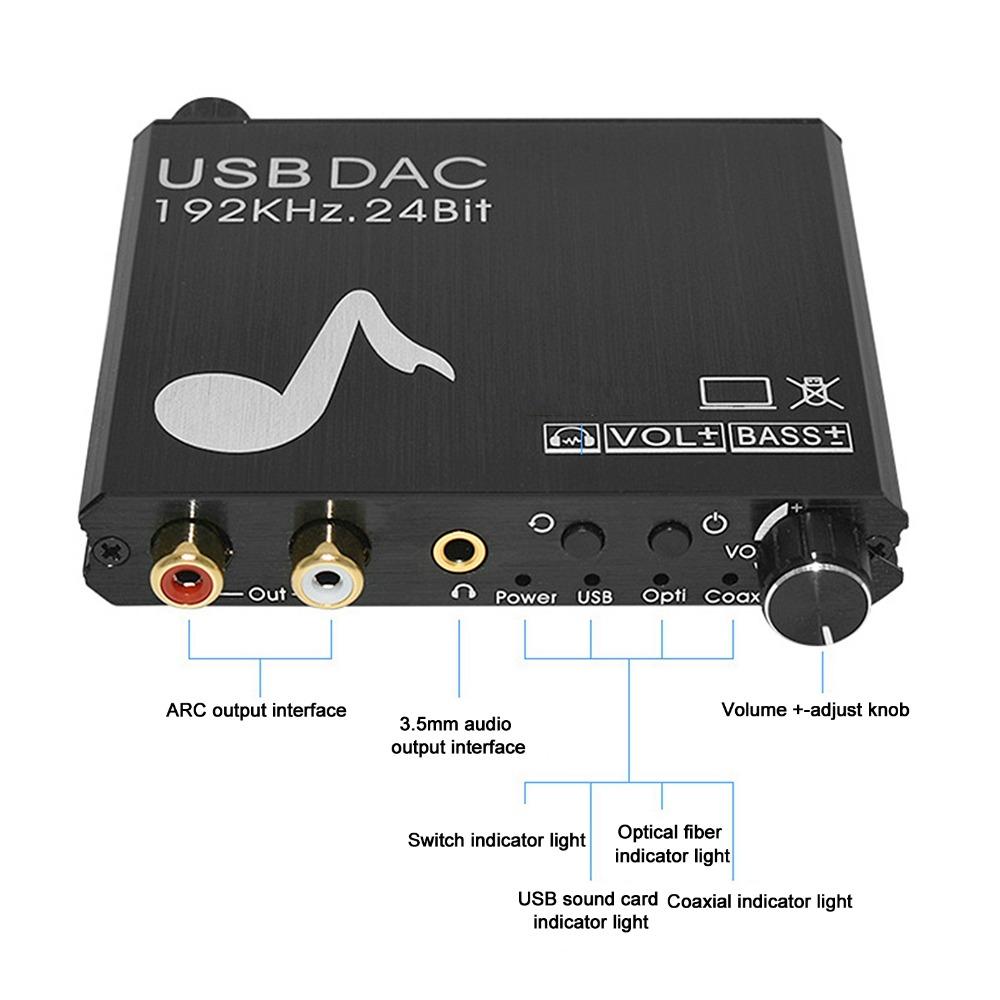 Coaxial Optical Audio Digitalto Analog Audio Converter RCA Converter  Stereo Equipment