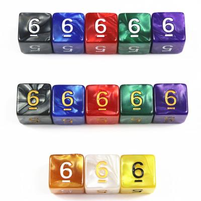 Перламутровый эффект D6 игральные кости для DNDgame Bar Club Entertainment настольные игровые принадлежности