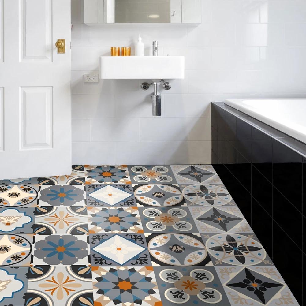 10 шт., наклейка на плитку в богемном стиле, кухонный фартук, маслостойкая ванная комната, водонепроницаемая, домашний декор, наклейки на стены, самоклеящаяся художественная фреска