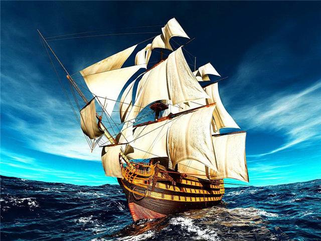 5D DIY Алмазная картина Корабль Пейзаж Комплект Полная Дрель Квадратная Вышивка Мозаика Искусство Картина Стразы Украшение Дома Подарок