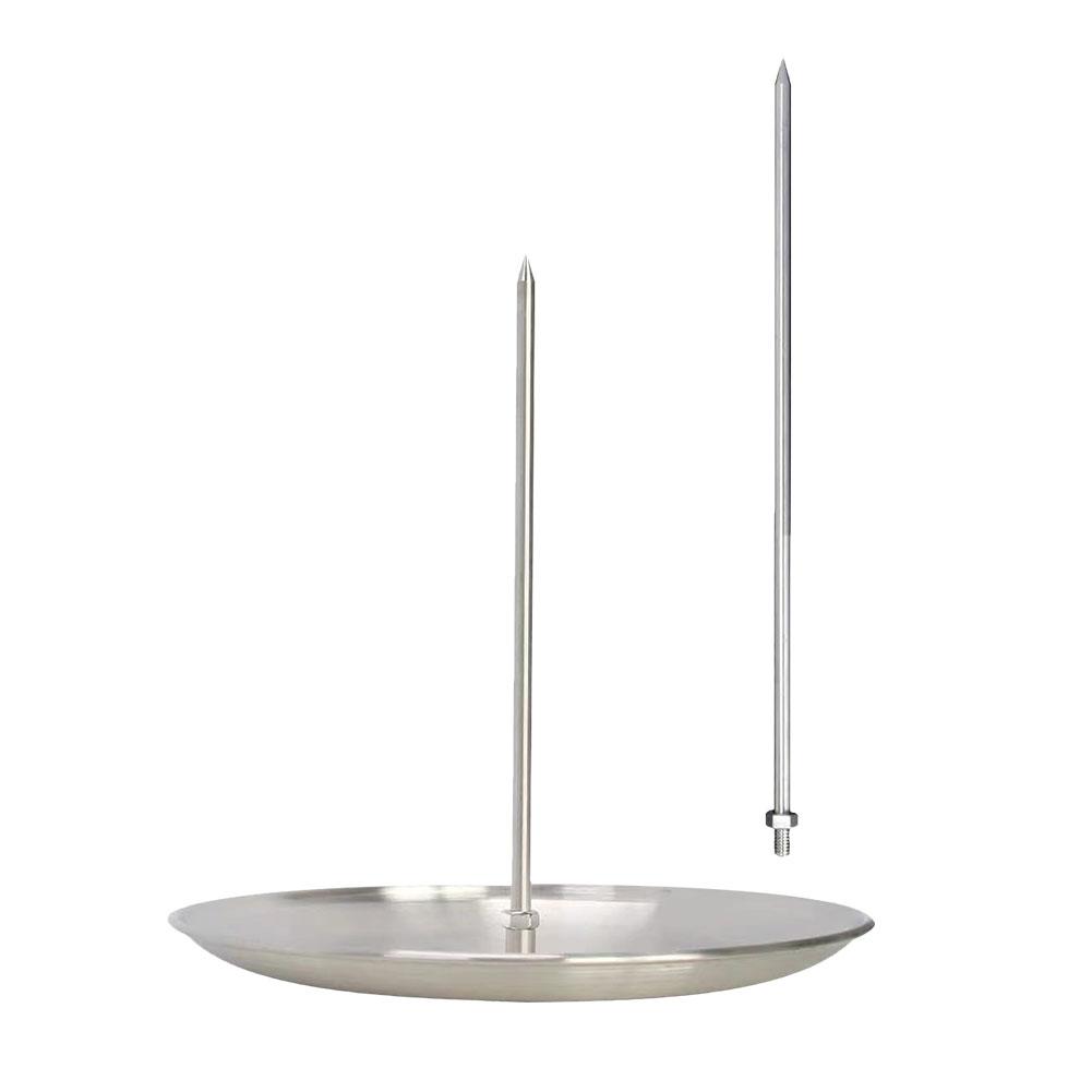 Stainless Steel Chicken Rack for Steak Beer Metal Vertical Meat Skewer Grill Replacement Spikes with Handle Smoker Accessories