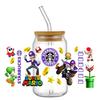 30 листов популярные узоры Super Mario Напечатанные Для DIY Стекло Керамика Металл 3D УФ DTF Переводные Наклейки Обертки для 16 унций стаканов
