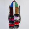 New Arrival Women Fashion Colorful Real Fur Scarf Natural Warm Long Rex Rabbit Fur Scarves Lady Thick Real Fox Fur Mufflers