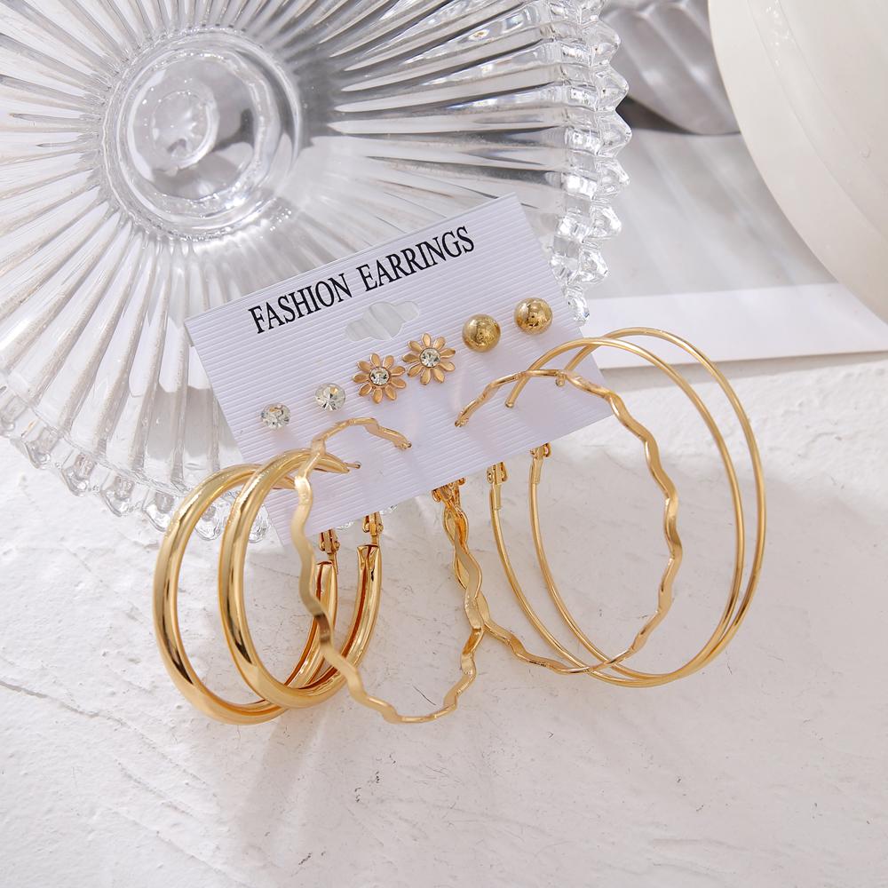 Модные металлические большие серьги-кольца для женщин, элегантные серьги-гвоздики с цирконием, ювелирные изделия, подарки